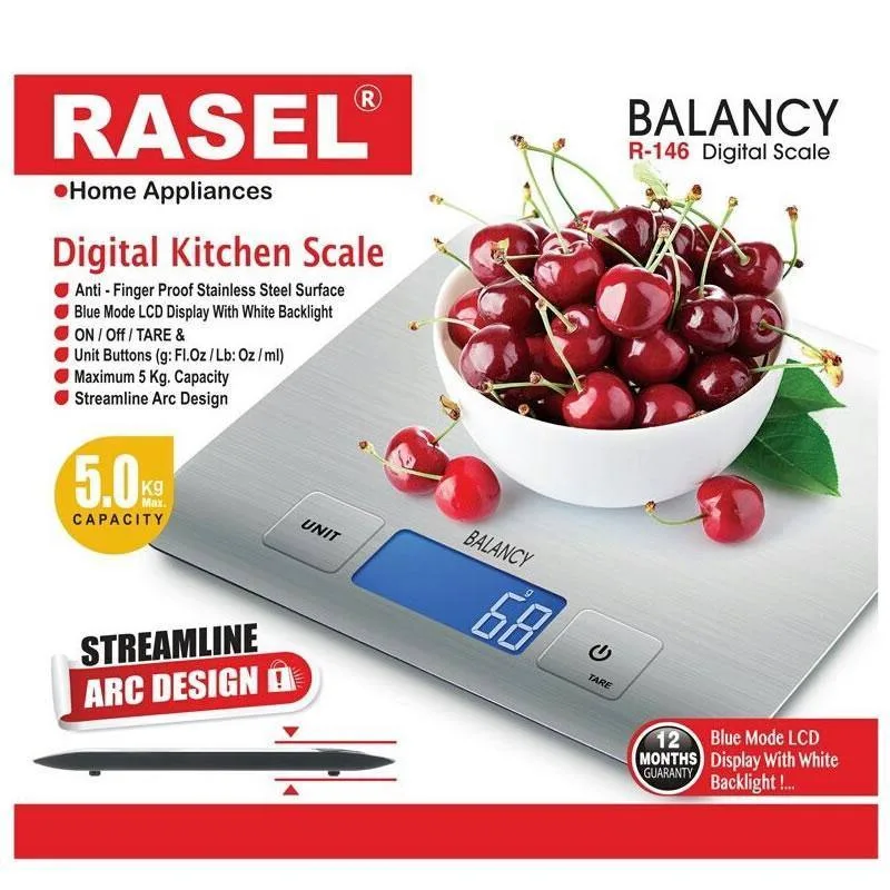 ترازوی آشپزخانه راسل مدل BALANCY کد R-146 2 ترازوی آشپزخانه راسل مدل BALANCY کد R-146
