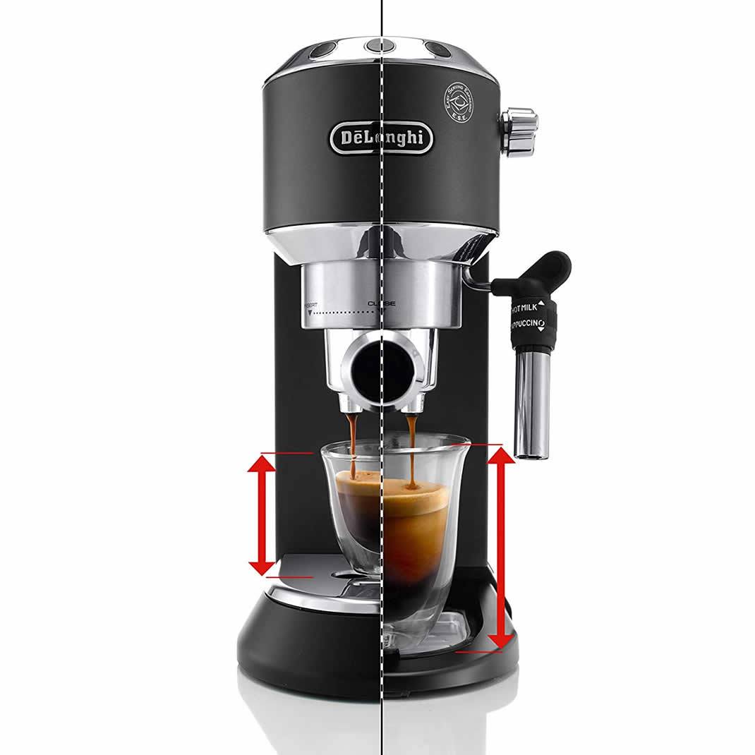 اسپرسوساز دلونگی Delonghi مدل Dedica EC685 مشکی 3 اسپرسوساز دلونگی Delonghi مدل Dedica EC685 مشکی