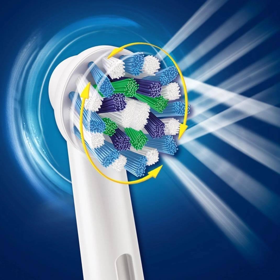 مسواک برقی اورال بی Oral-B مدل Pro 500 Cross Action آبی 4 مسواک برقی اورال بی Oral-B مدل Pro 500 Cross Action آبی