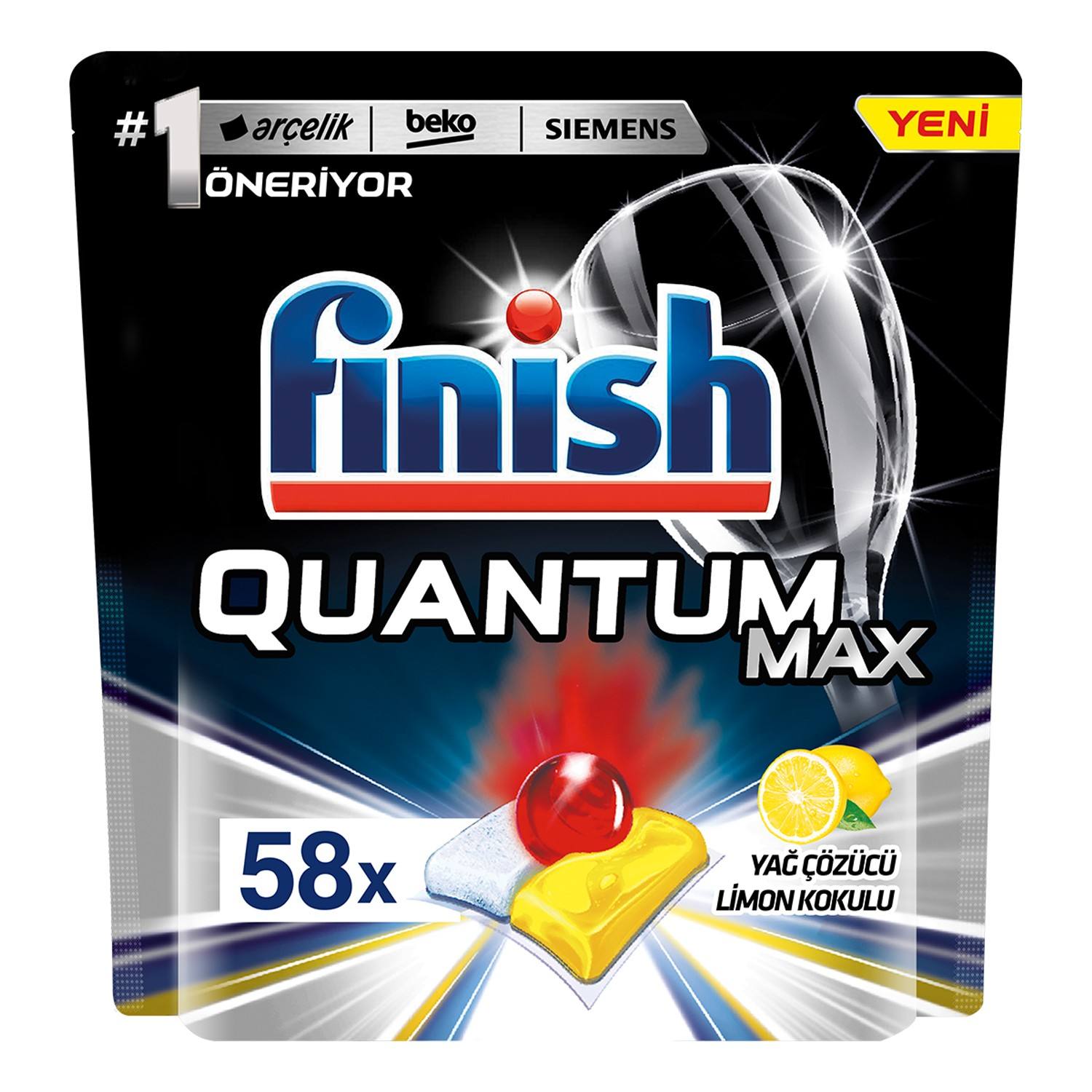 قرص ماشین ظرفشویی فینیش Finish بسته 58 عددی مدل کوانتوم مکس با رایحه لیمو 1 قرص ماشین ظرفشویی فینیش Finish بسته 58 عددی مدل کوانتوم مکس با رایحه لیمو