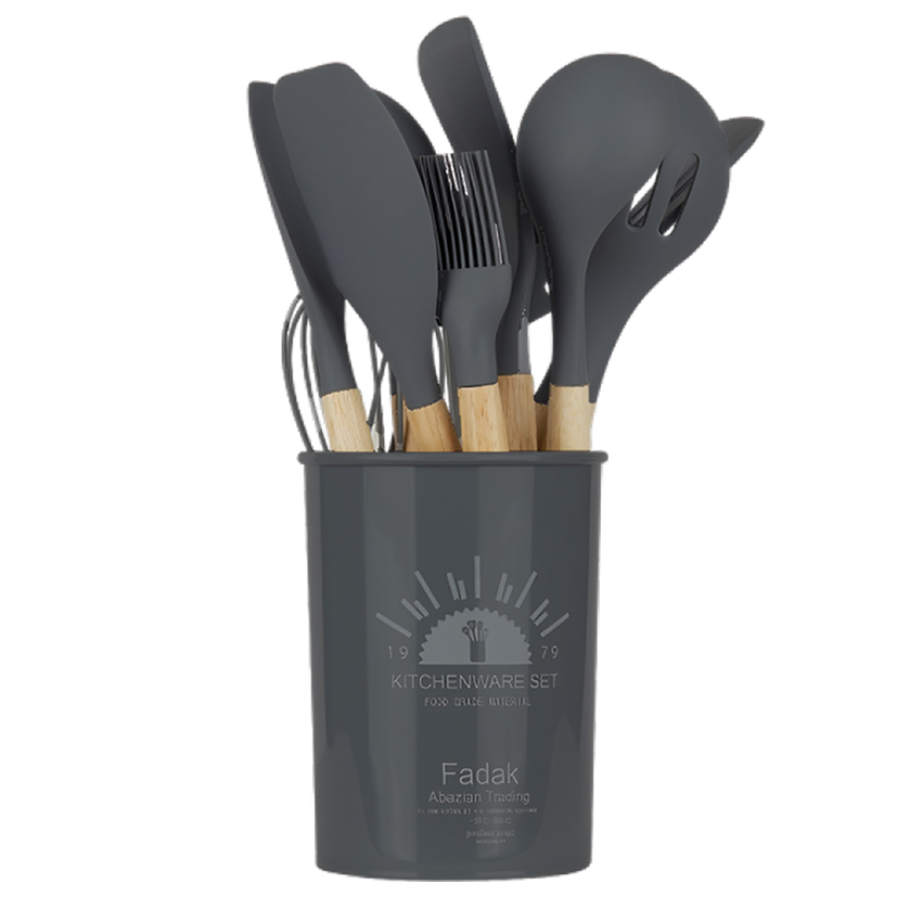 سرویس کفگیر و ملاقه 12 پارچه Kitchenware Set نوک مدادی 1 سرویس کفگیر و ملاقه 12 پارچه Kitchenware Set نوک مدادی
