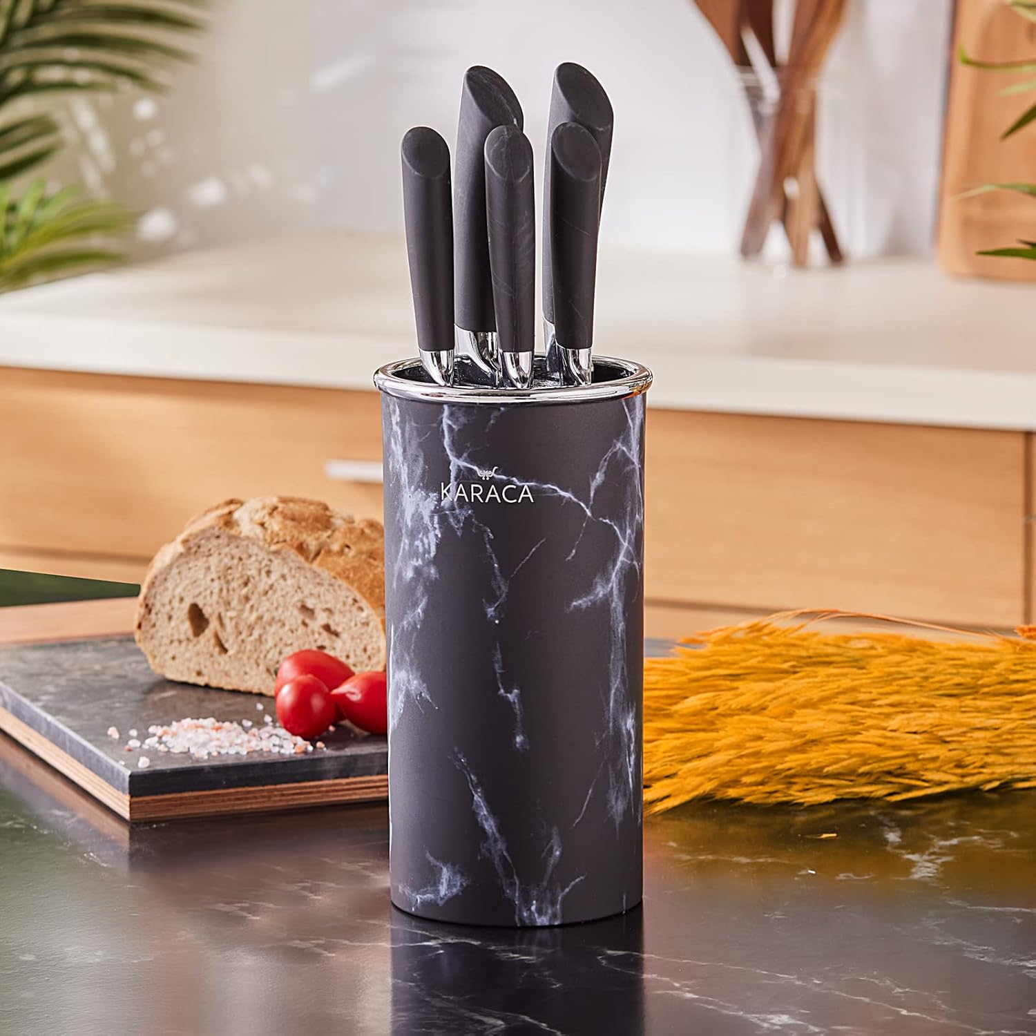 ست چاقو آشپزخانه 6 پارچه کاراجا Karaca مدل Marble 3 ست چاقو آشپزخانه 6 پارچه کاراجا Karaca مدل Marble