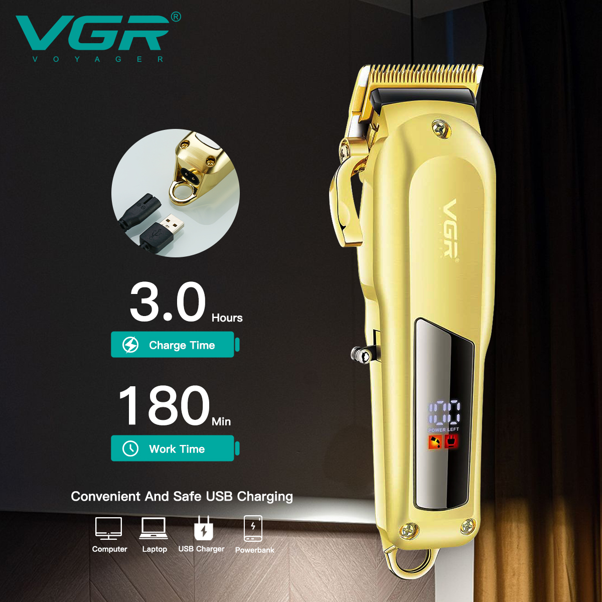 ماشین اصلاح وی جی آر VGR مدل V-278 4 ماشین اصلاح وی جی آر VGR مدل V-278