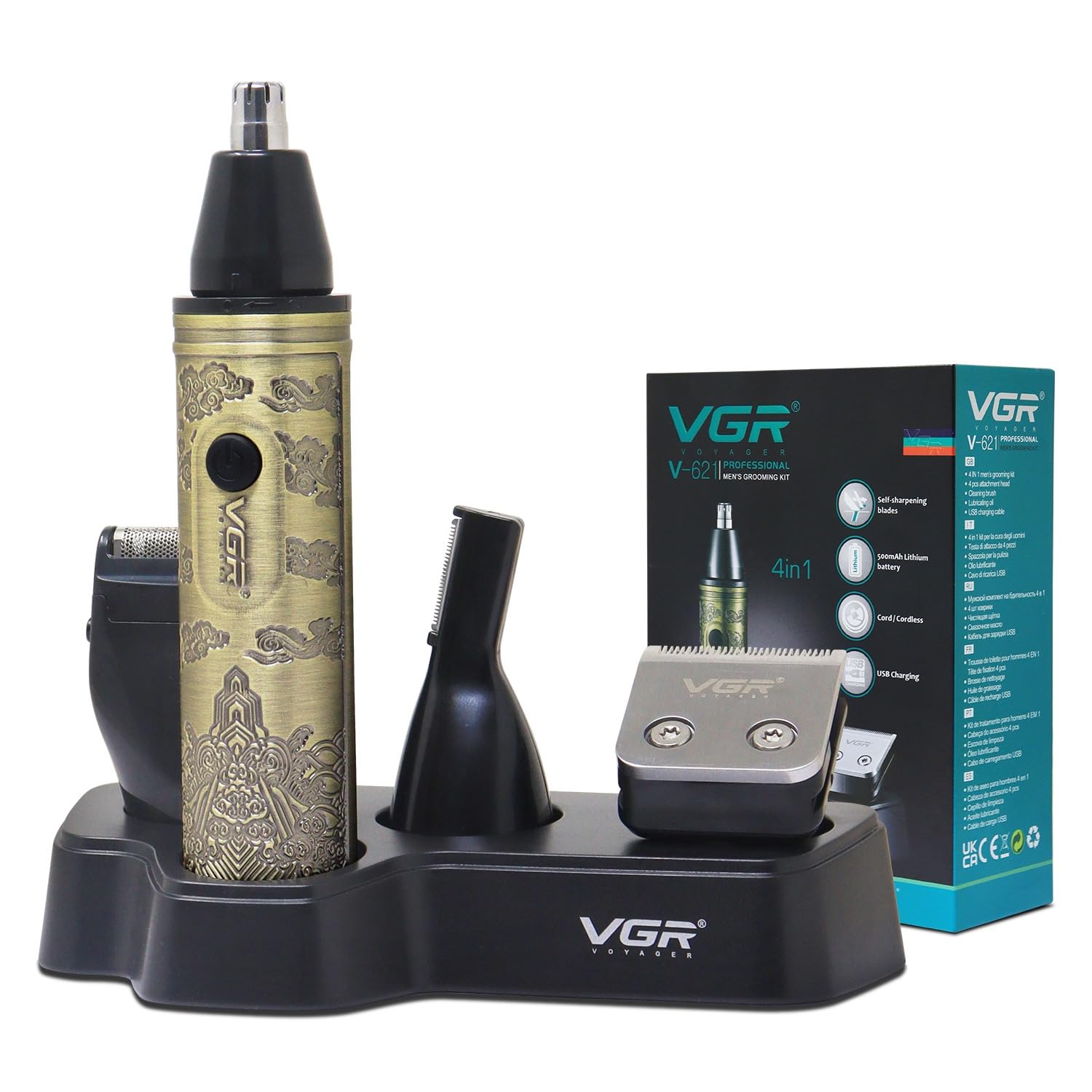 ماشین اصلاح 4 کاره وی جی آر VGR مدل V-621 1 ماشین اصلاح 4 کاره وی جی آر VGR مدل V-621