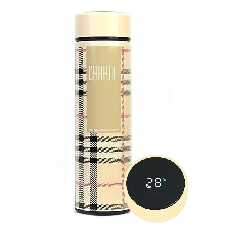 فلاسک هوشمند طرح بربری Burberry مدل Beige 1 فلاسک هوشمند طرح بربری Burberry مدل Beige