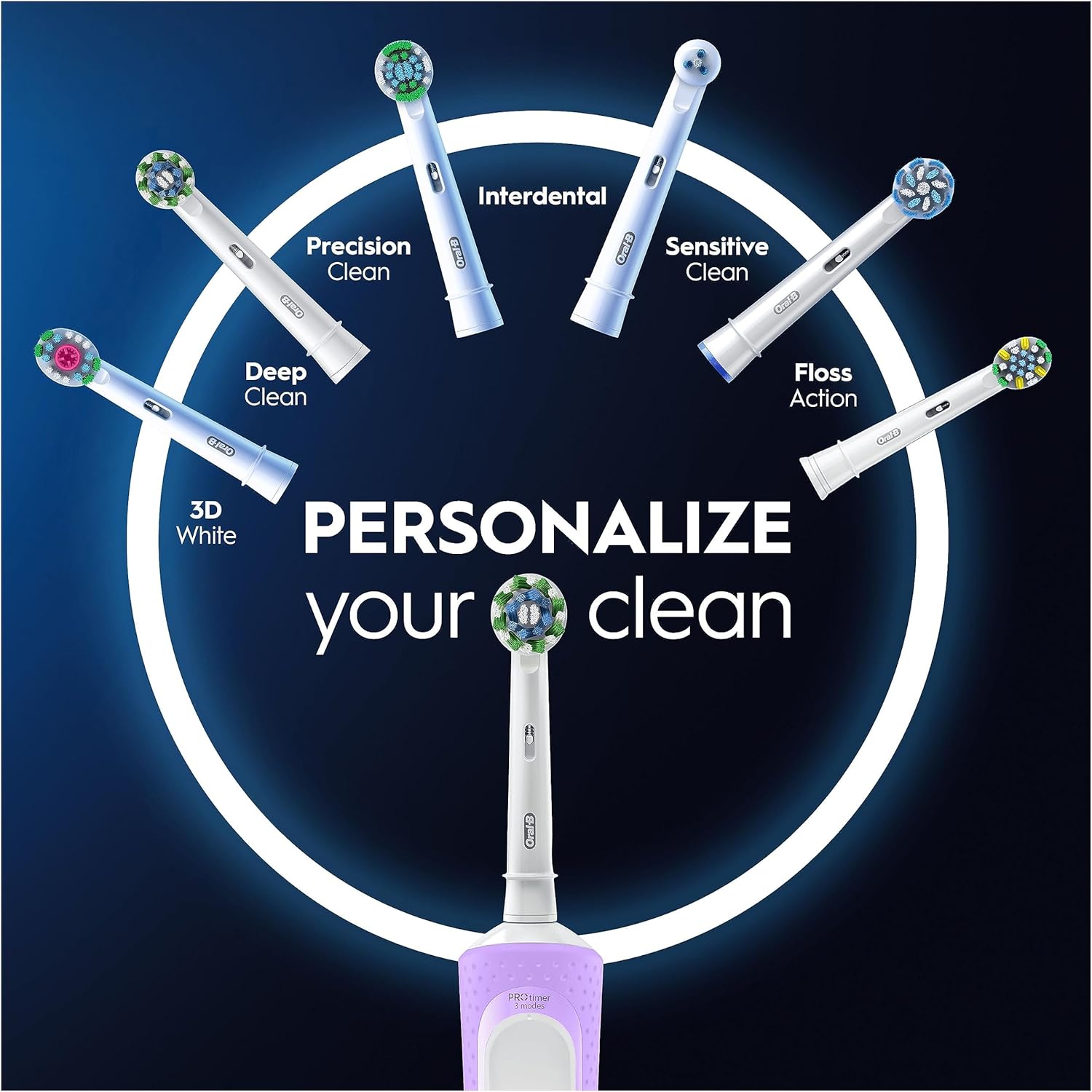 مسواک برقی اورال بی ORAL-B مدل Vitality PRO بنفش 4 مسواک برقی اورال بی ORAL-B مدل Vitality PRO بنفش
