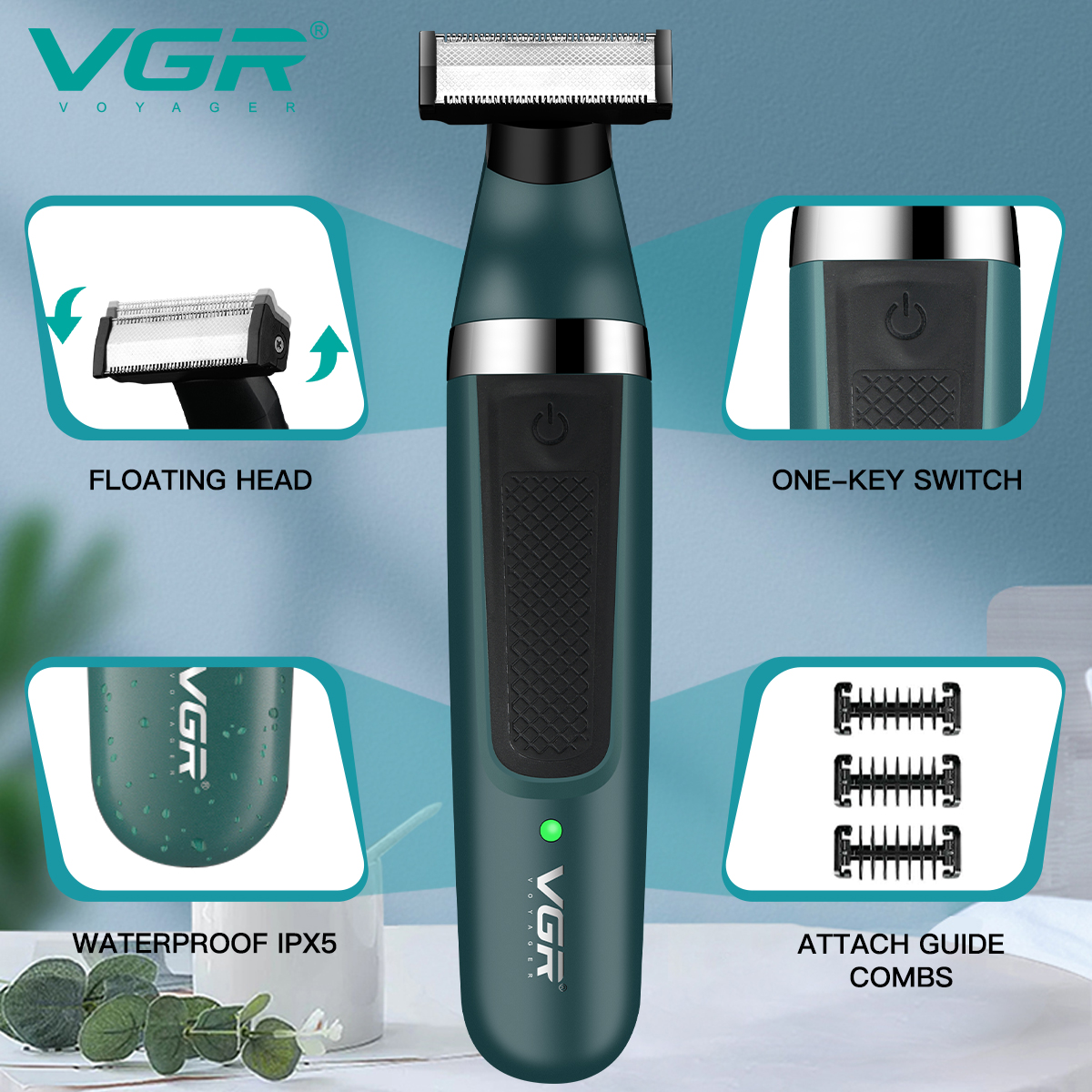 ماشین اصلاح وی جی آر VGR مدل V-393 5 ماشین اصلاح وی جی آر VGR مدل V-393