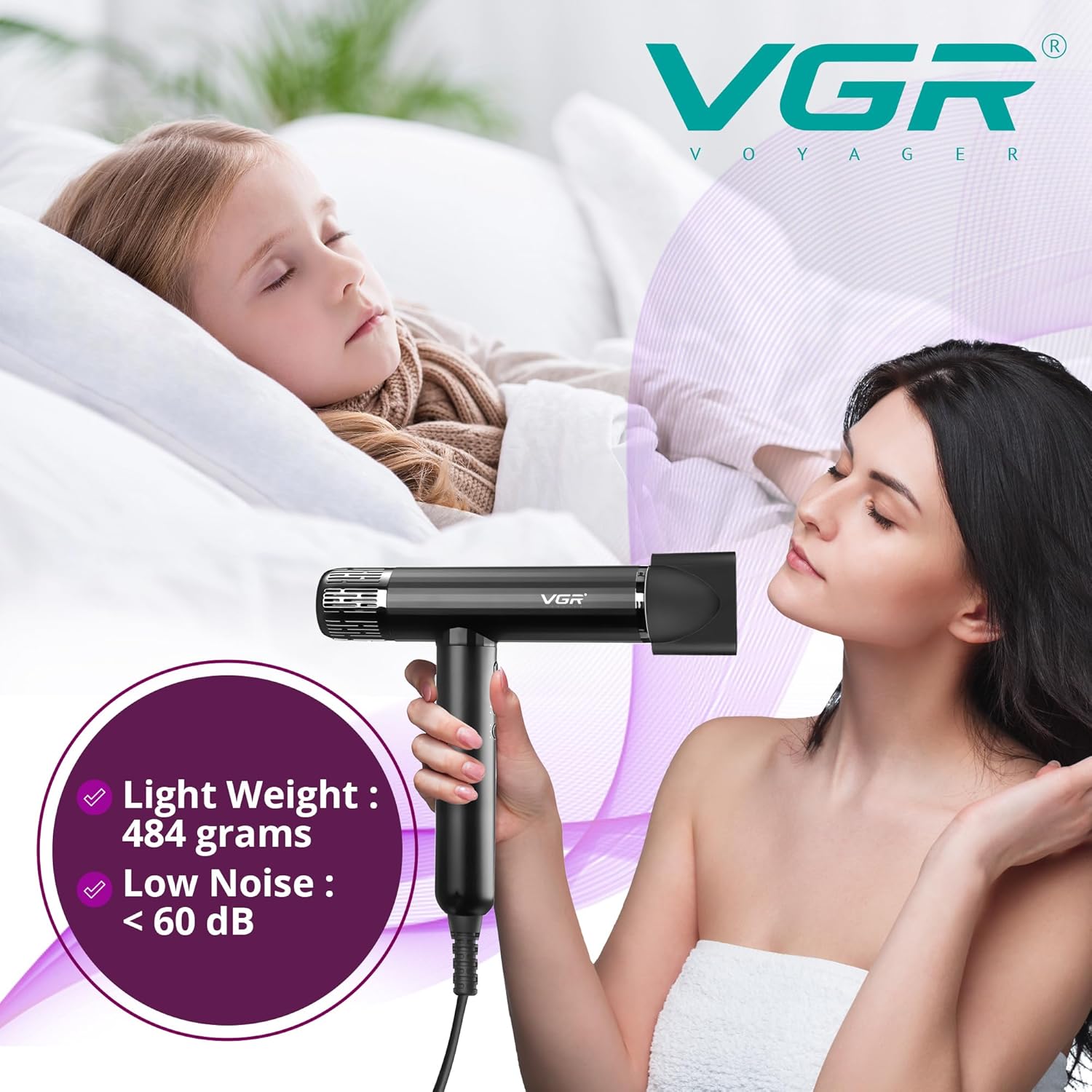 سشوار حرفه ای وی جی آر VGR مدل V-427 3 سشوار حرفه ای وی جی آر VGR مدل V-427