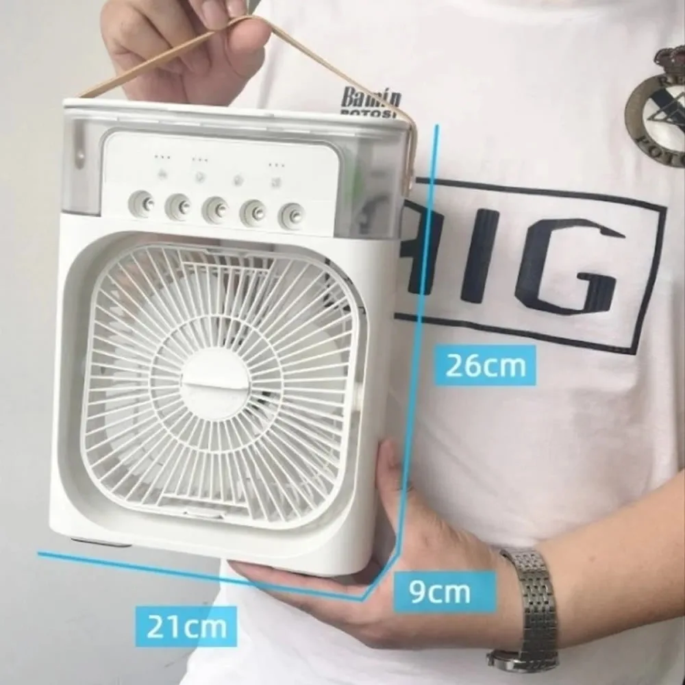 پنکه مه پاش رومیزی AIr Conditioner مدل 3 در 1 6 پنکه مه پاش رومیزی AIr Conditioner مدل 3 در 1