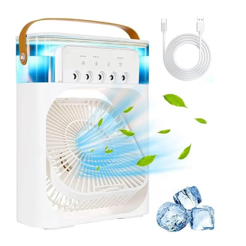 پنکه مه پاش رومیزی AIr Conditioner مدل 3 در 1 3 پنکه مه پاش رومیزی AIr Conditioner مدل 3 در 1