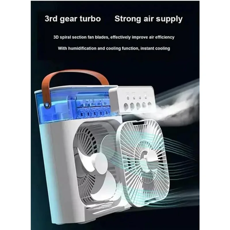 پنکه مه پاش رومیزی AIr Conditioner مدل 3 در 1 5 پنکه مه پاش رومیزی AIr Conditioner مدل 3 در 1