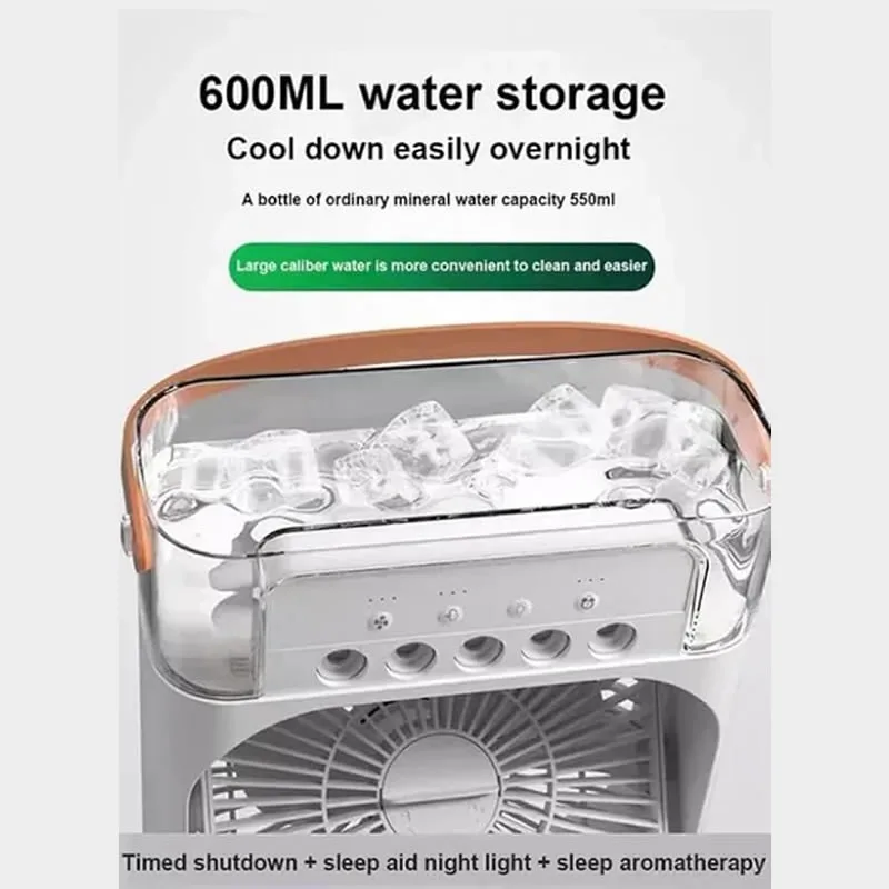 پنکه مه پاش رومیزی AIr Conditioner مدل 3 در 1 4 پنکه مه پاش رومیزی AIr Conditioner مدل 3 در 1