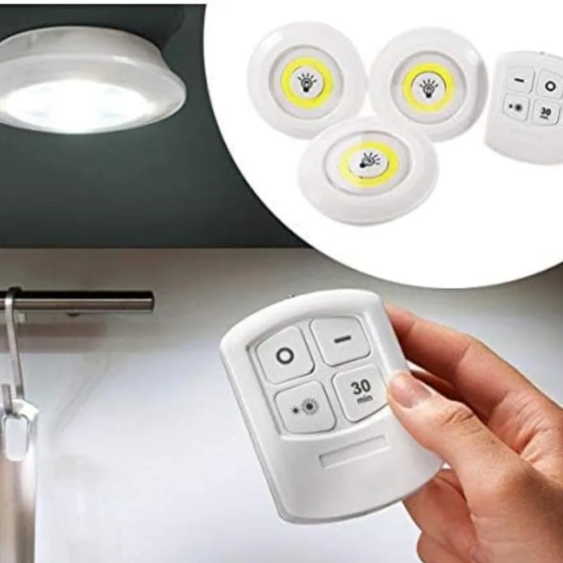 چراغ زیر کابینتی 3 عددی ریموت دار LED 3 چراغ زیر کابینتی 3 عددی ریموت دار LED