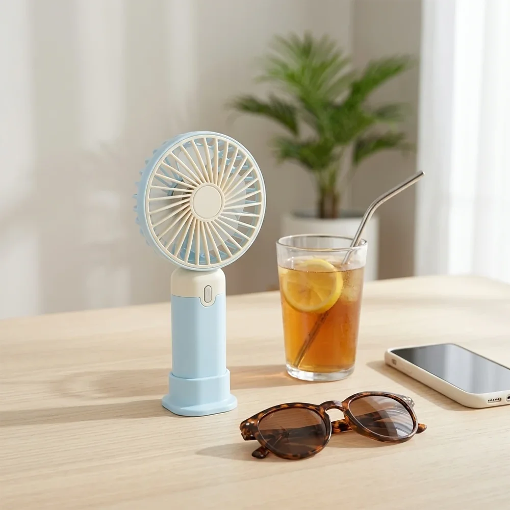 پنکه شارژی دستی Mini Fan مدل MJ122 5 پنکه شارژی دستی Mini Fan مدل MJ122