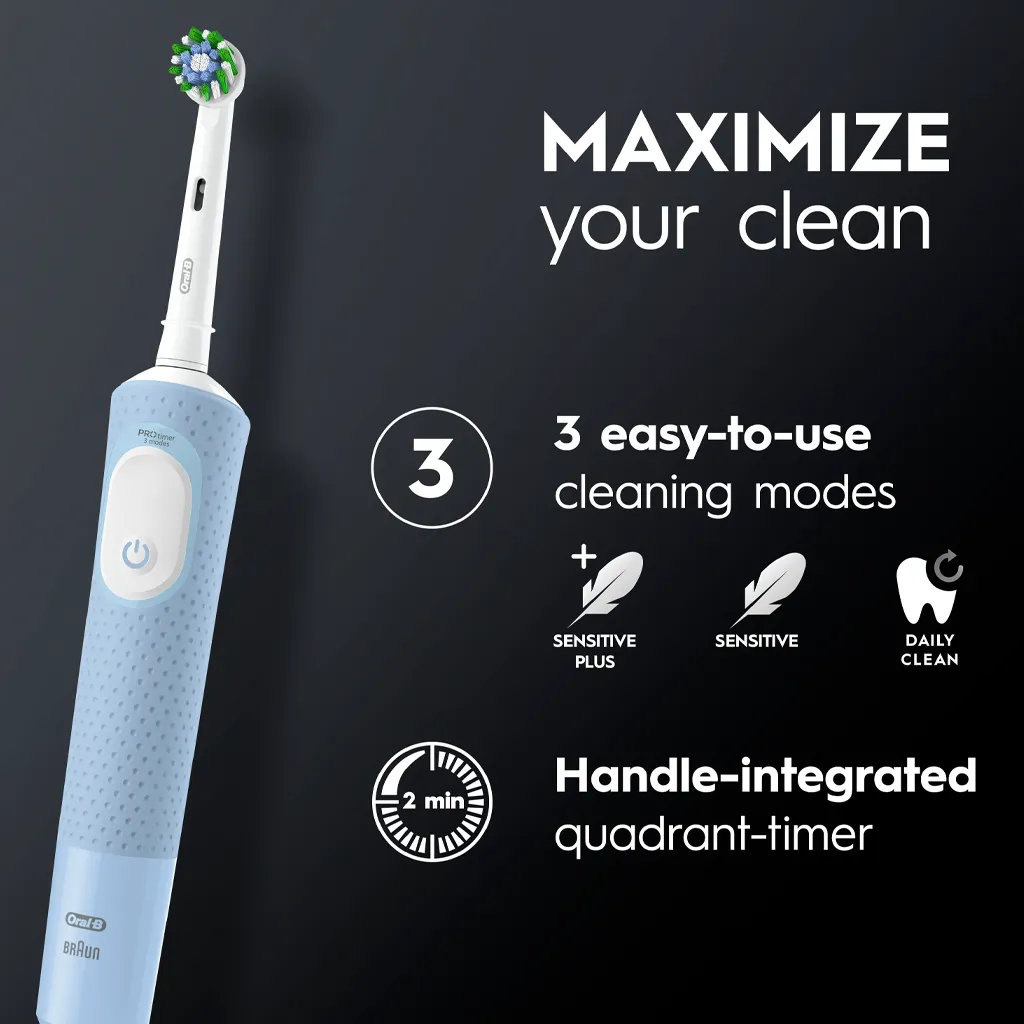 مسواک برقی اورال بی ORAL-B مدل Vitality PRO آبی 2 مسواک برقی اورال بی ORAL-B مدل Vitality PRO آبی