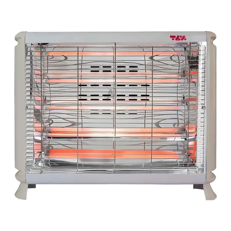 بخاری برقی فندار برفاب مدل QH-3000 با توان 3000 وات، 6 المنت شیشهای، گرمایش تابشی و فندار، ترموستات قابل تنظیم و سیستم ایمنی قطع خودکار هنگام واژگونی 6 بخاری برقی فندار برفاب مدل QH-3000 با توان 3000 وات، 6 المنت شیشهای، گرمایش تابشی و فندار، ترموستات قابل تنظیم و سیستم ایمنی قطع خودکار هنگام واژگونی