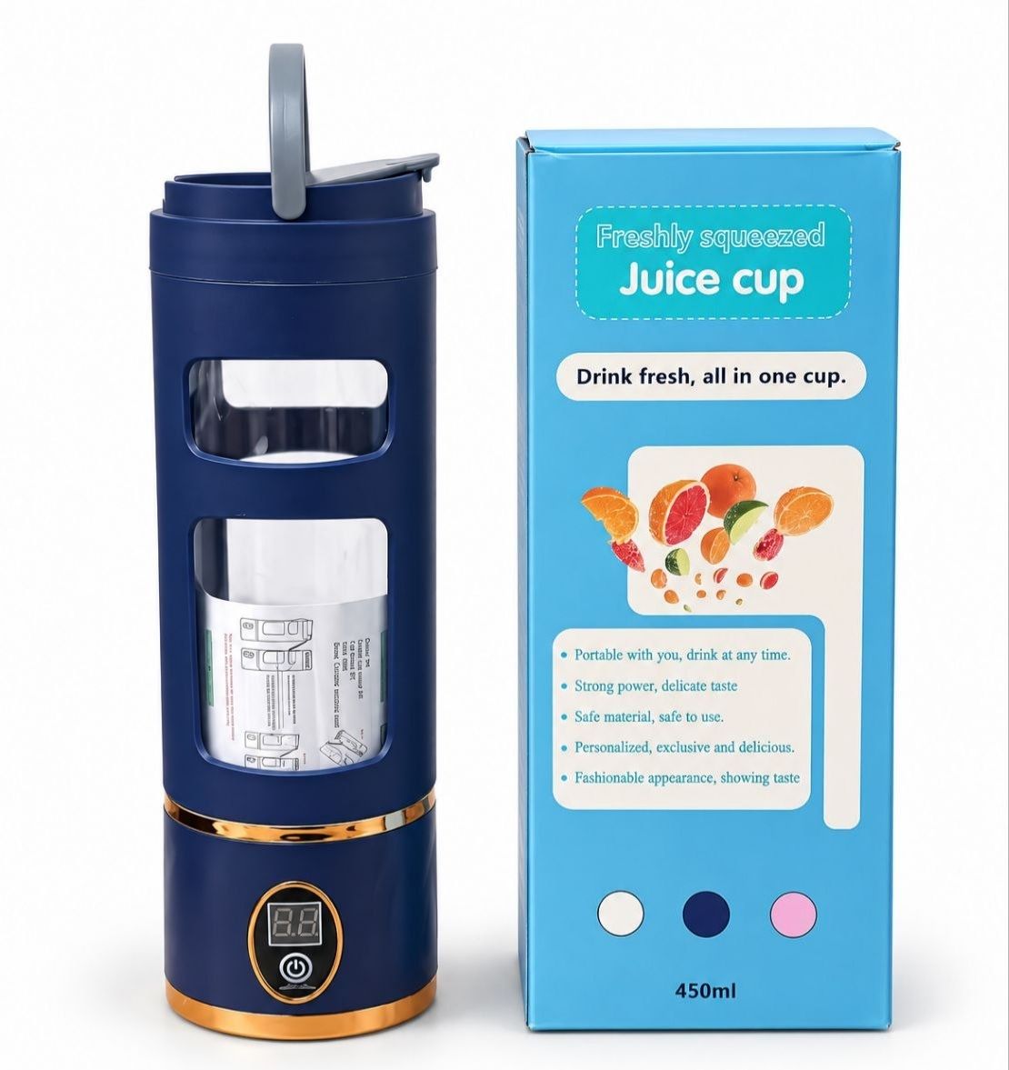 شیکر شارژی قابل حمل مدل Juice Cup Hp-880 5 شیکر شارژی قابل حمل مدل Juice Cup Hp-880
